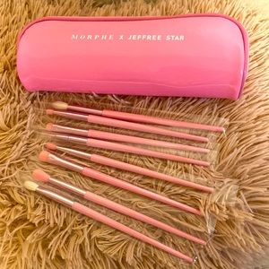 Morphe x Jeffree Star makeup brushes and cosmetics pouch
